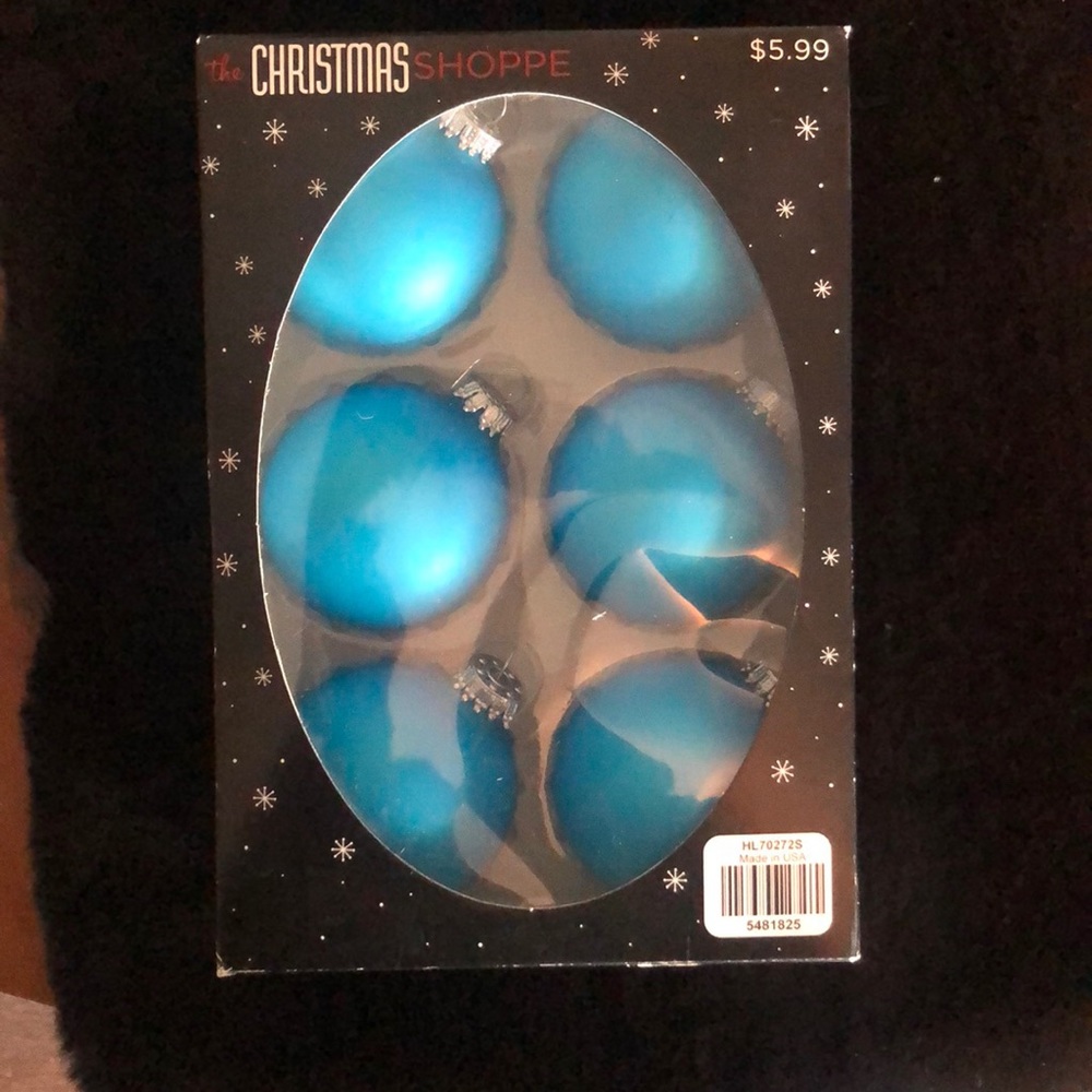 The Christmas Shoppe “Turquoise” Ornaments